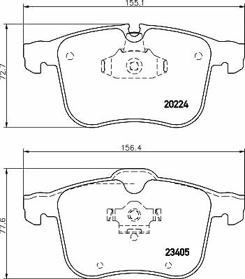 TEXTAR Front Axle BRAKE DISCS + PADS for CADILLAC BLS Wagon 2.8 T AWD 2008-on