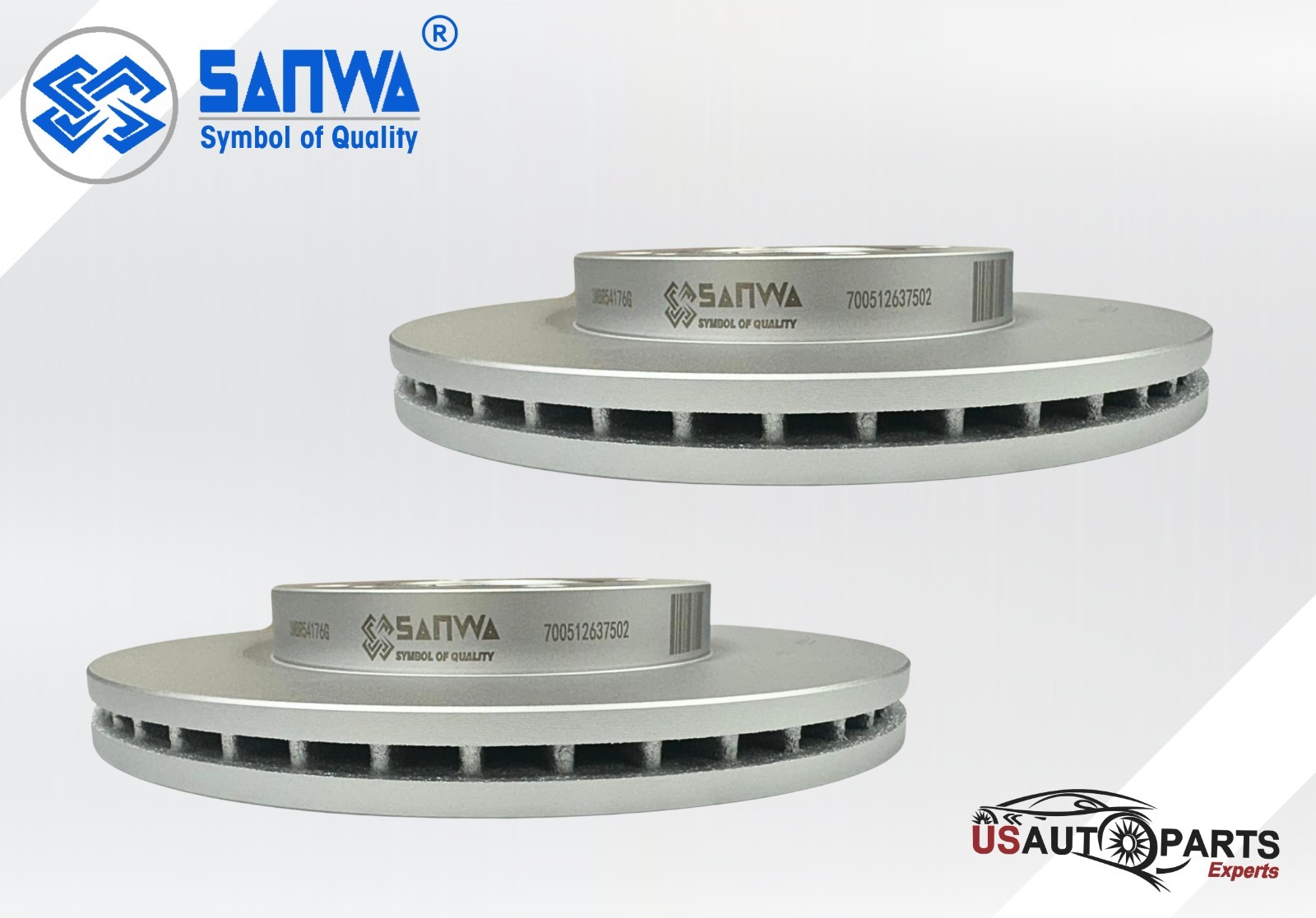SET OF – 2 FRONT BRAKE ROTOR VENTED & GEOMET COATED 258 mm FOR FORD FIESTA 11-19