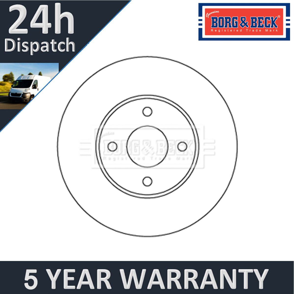 Fits Ford Fiesta 2005-2008 2.0 1x Brake Disc Front Borg & Beck