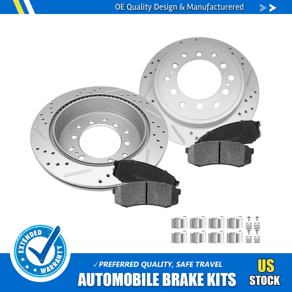 Rear Disc Rotors Brake Pads For 2010-2023 Lexus Gx460 Toyota 4runner Fj Cruiser