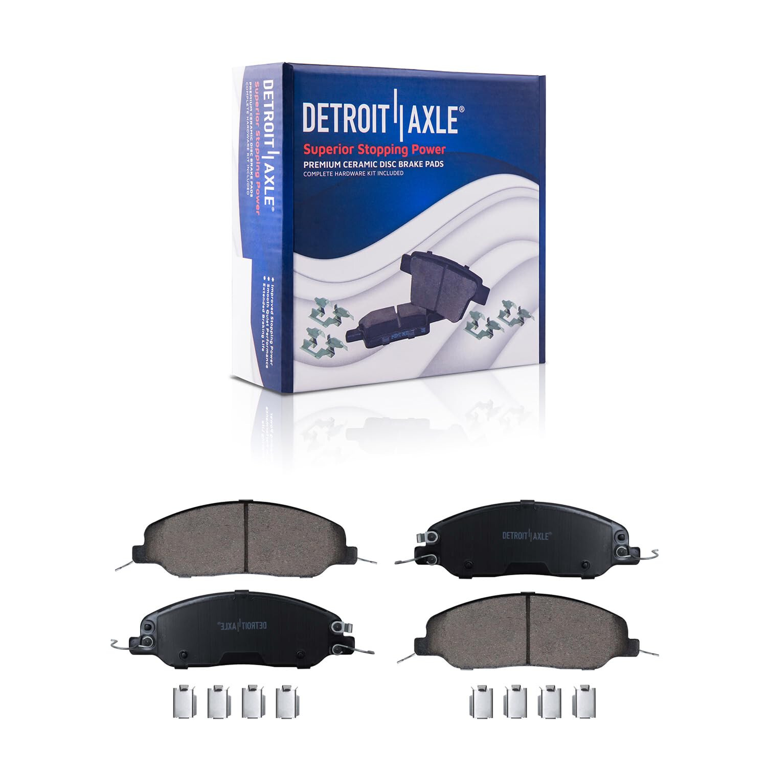 Front and Rear Disc Brake Rotors Ceramic Brake Pads for 2011-14 Ford Mustang V6