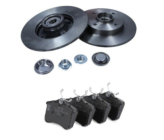 FOR CITROEN DS3 1.2 1.4 1.6HDi REAR BRAKE DISCS & PADS WHEEL BEARING ABS RINGS