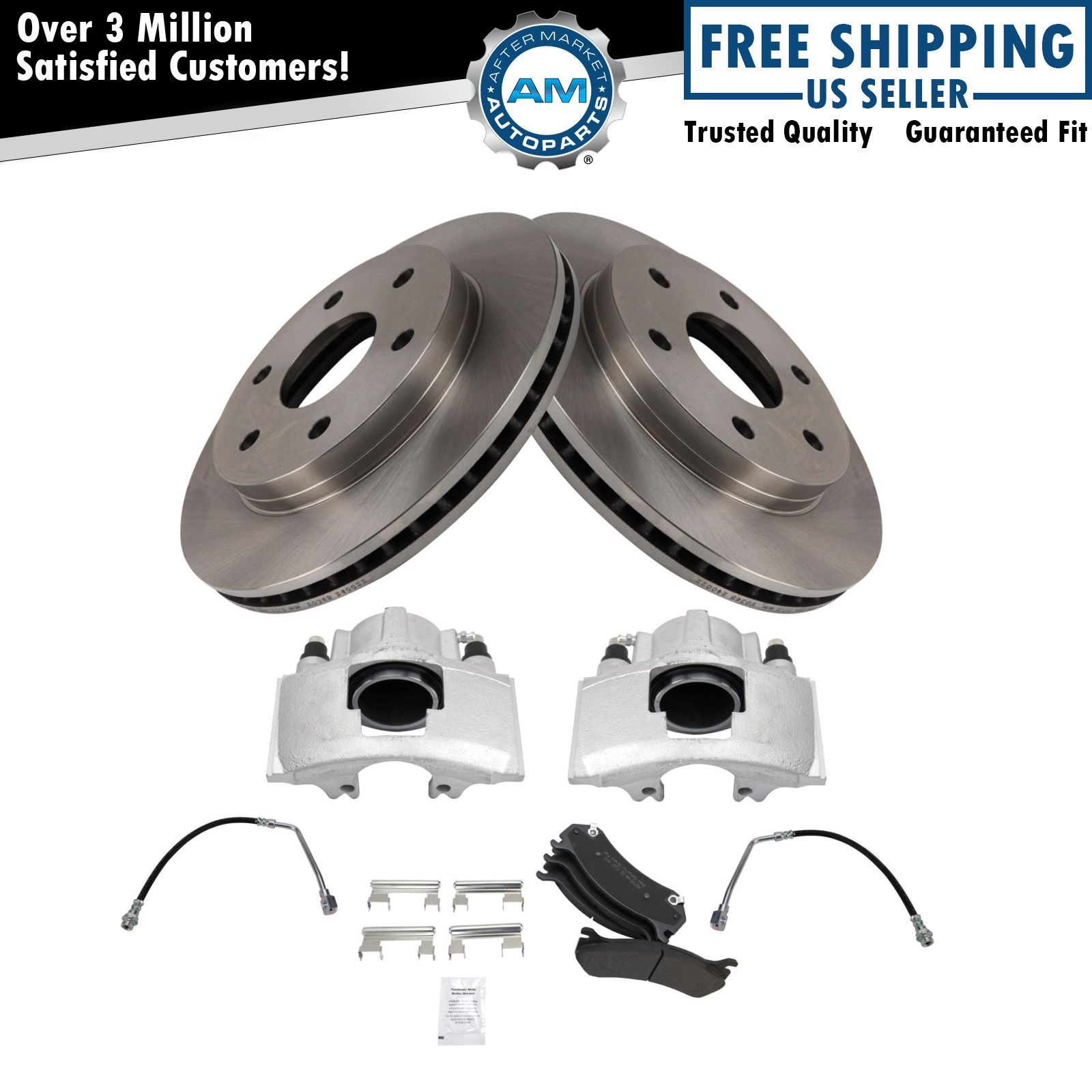 Brake Pad & Rotor Kit Semi-Metallic Fits 2000 Chevrolet Tahoe