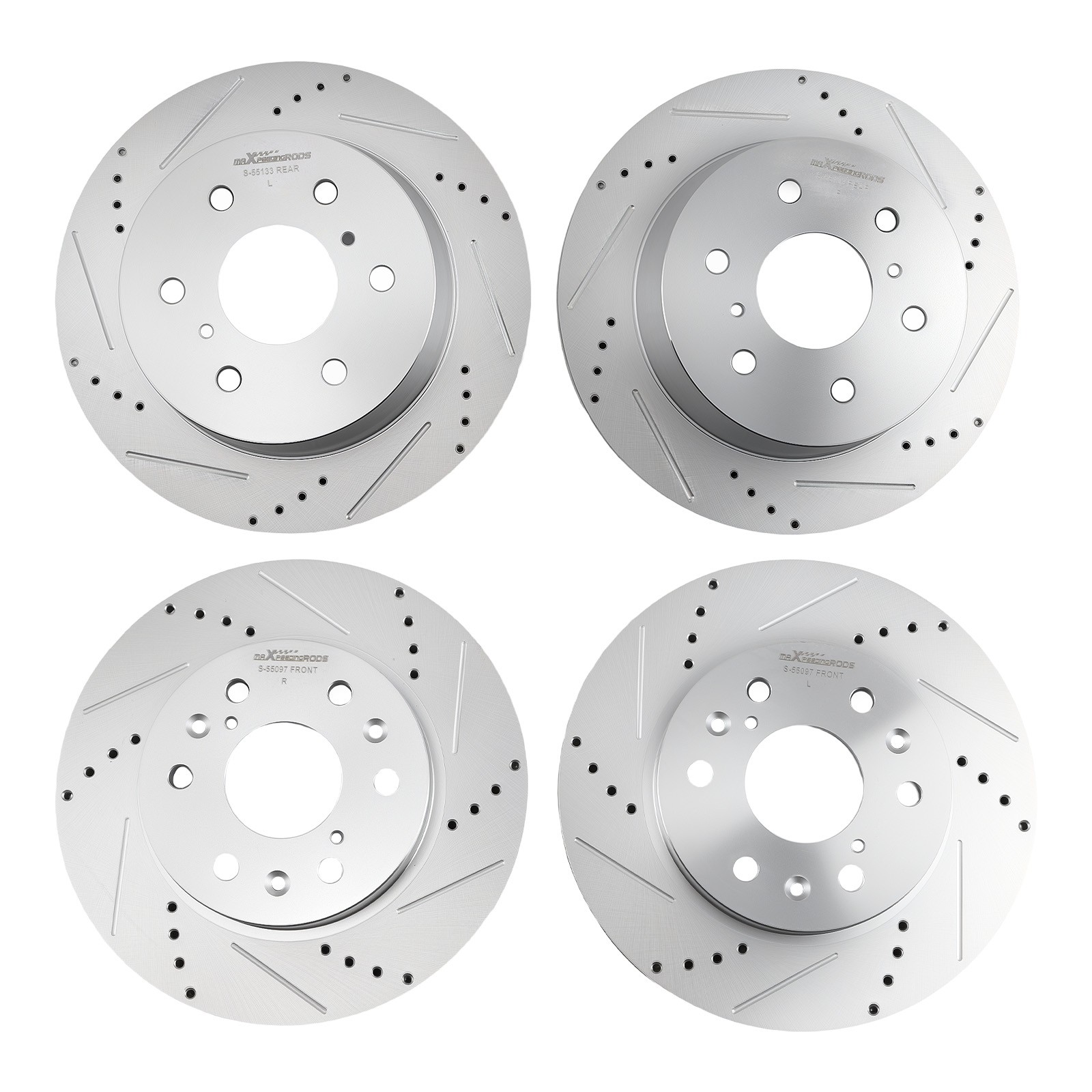 Front Rear Brake Disc Rotors+Brake Pads for Chevy Suburban/Tahoe 2015-2020