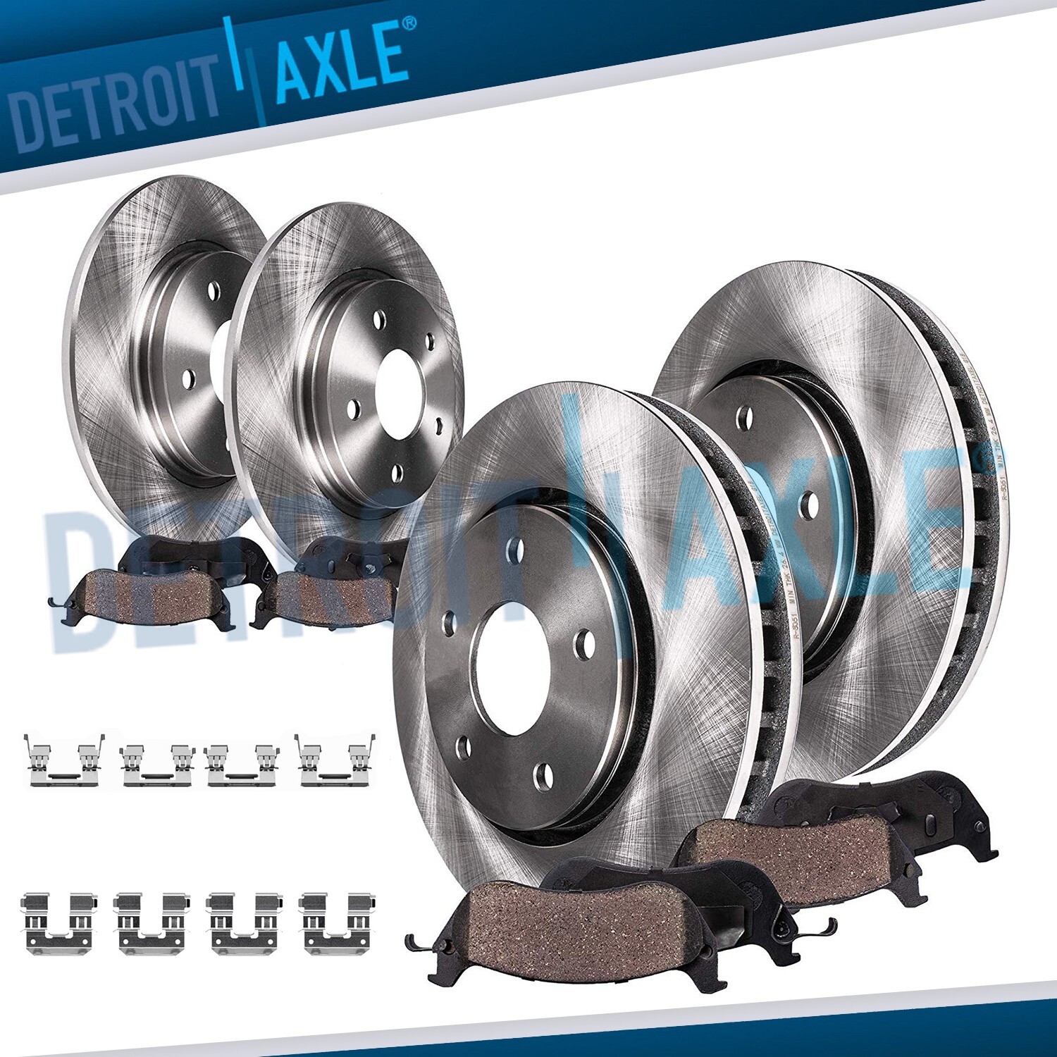 Front Rear Rotors Ceramic Brake Pads for 2012 2013 2014 2015 2016 Subaru Impreza