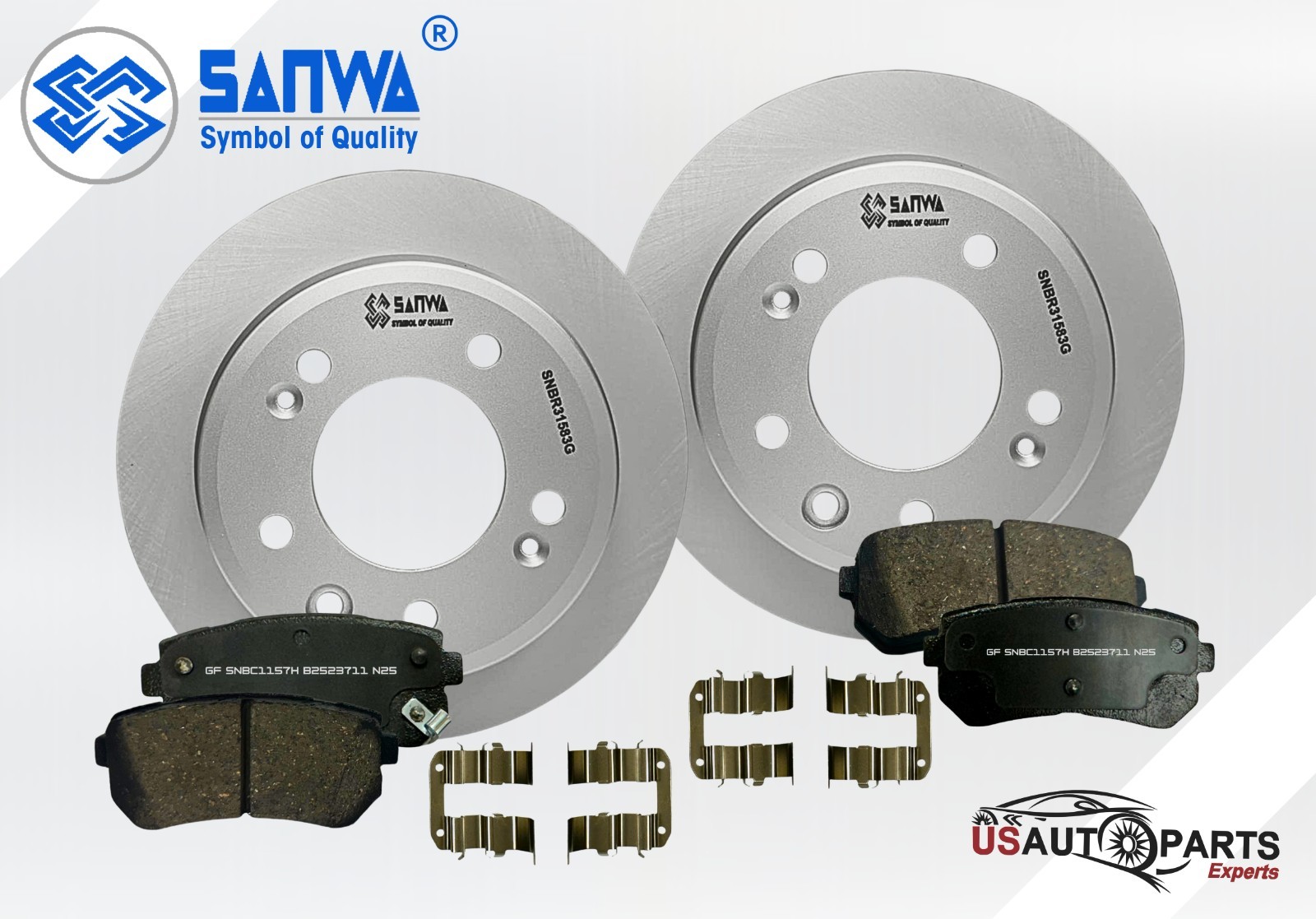 REAR BRAKE ROTOR SOILD GEOMET COATED &CERAMIC PAD KIT 262 mm FOR HYUNDAI 10-16