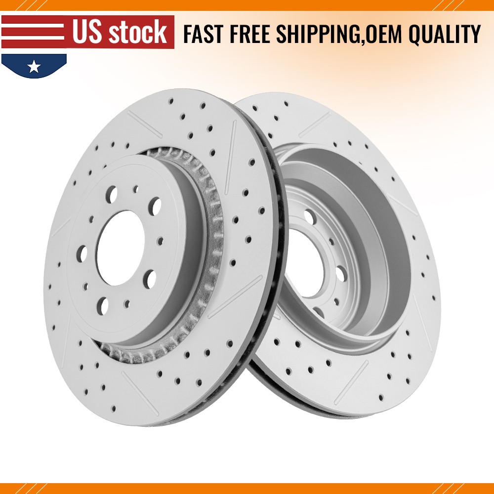 2x Rear Brake Disc Rotors for 2003 2005 2006 2007 2008 2009 – 2014 Volvo XC90
