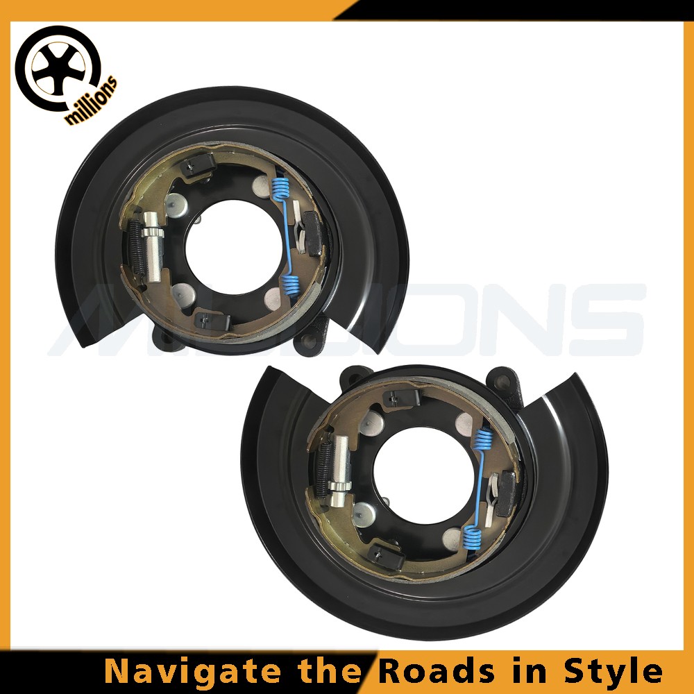 Pair Rear LH&RH Loaded Brake Backing Plate For 2005-2011 Ford F-250 F-350 F-450