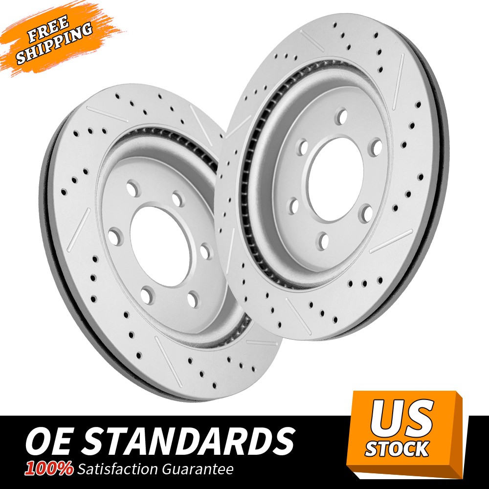 336mm Rear Drilled Disc Brake Rotors for Ford F-150 Expedition Lincoln Navigator