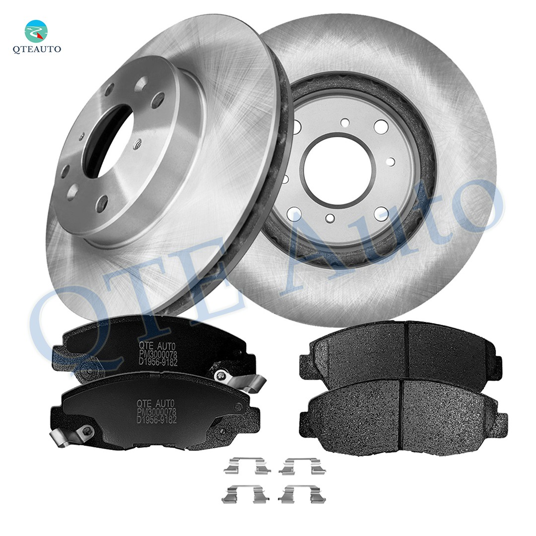 6 Front 260mm Brake Disc Rotors-Ceramic Brake Pad Kit For 1998-2002 Honda Accord