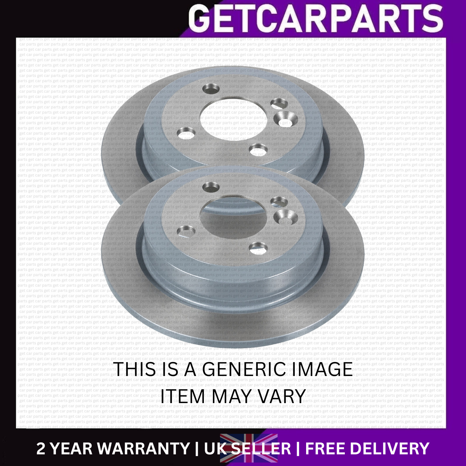 Rear Solid Brake Discs Pair 259mm Fits Mini Clubman R55 2006-2015 1.4/1.6/2.0