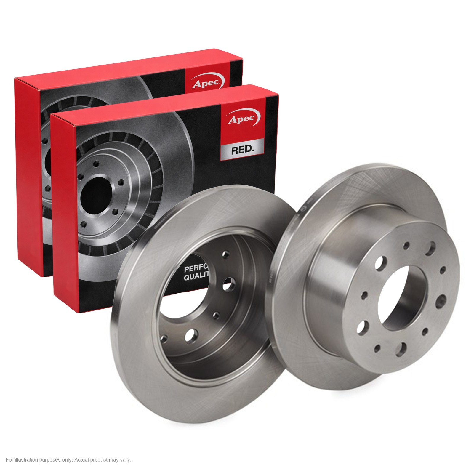 2X APEC Rear Brake Discs for FIAT DUCATO Platform/Chassis 280mm Solid DSK2259