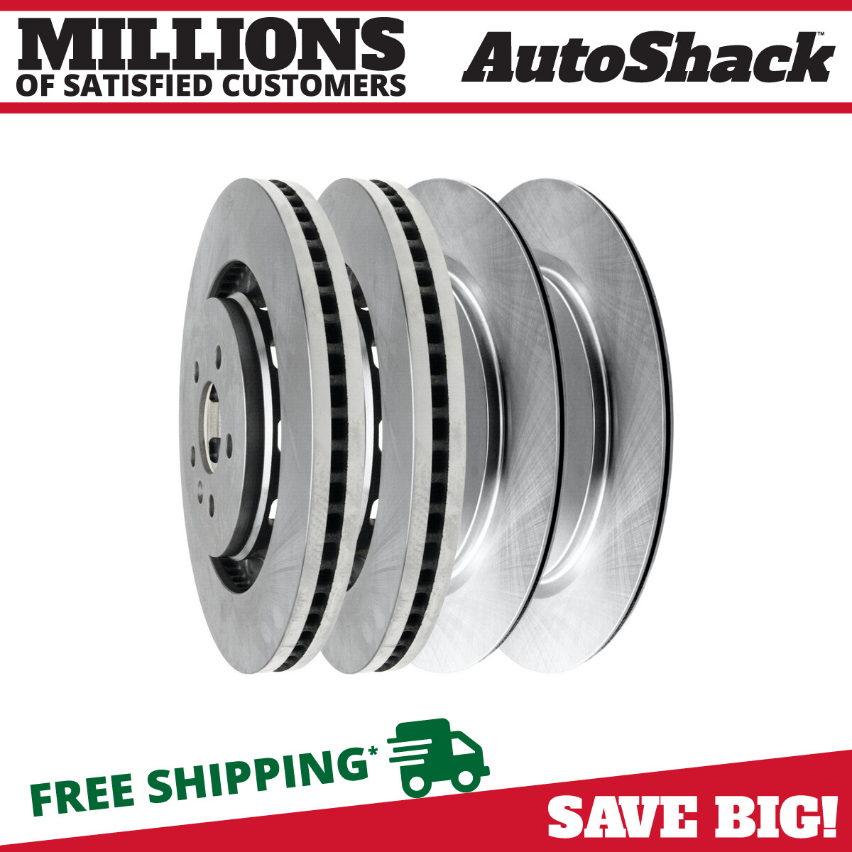 Front & Rear Brake Rotors Set of 4 for Ford Explorer Flex Taurus Lincoln MKS MKT