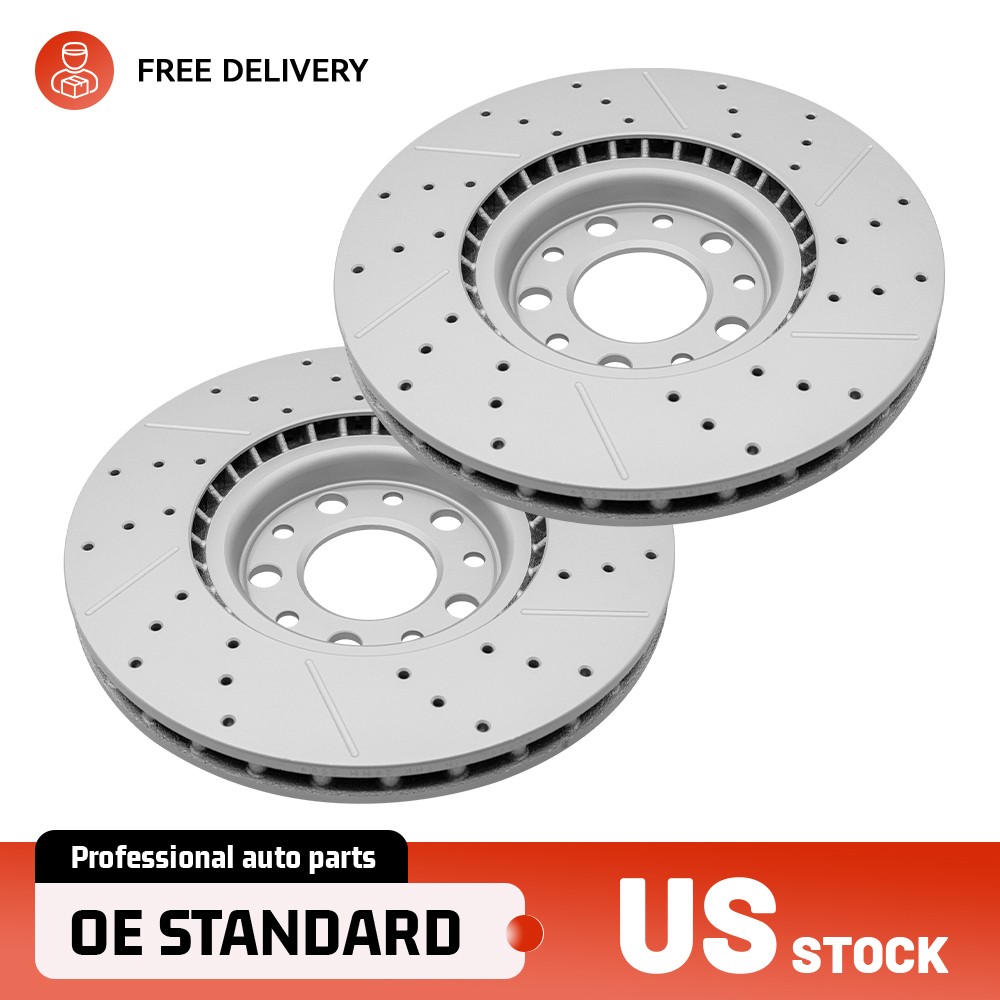 12″ Front Drilled Brake Rotors for Chrysler 200 Jeep Compass Renegade Dart 500X