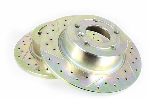 Land Rover Discovery 2 Performance Rear Brake Discs Cross Drilled & Grooved Pair