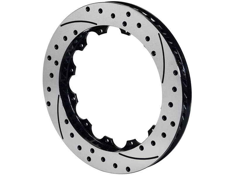 WILWOOD 160-8401-BK Rotor-SV-SRP 72 Iron-LH-BLK-Drill 14.00 x 1.10 – 12 on 8.75″