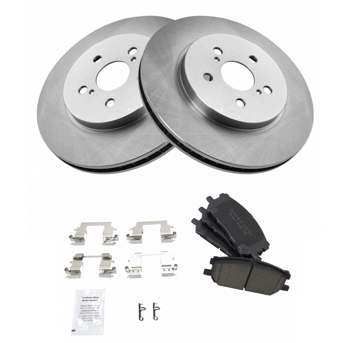 TRQ Brake Pad & Rotor Ceramic Front for Lexus RX330 RX350 Highlander SUV