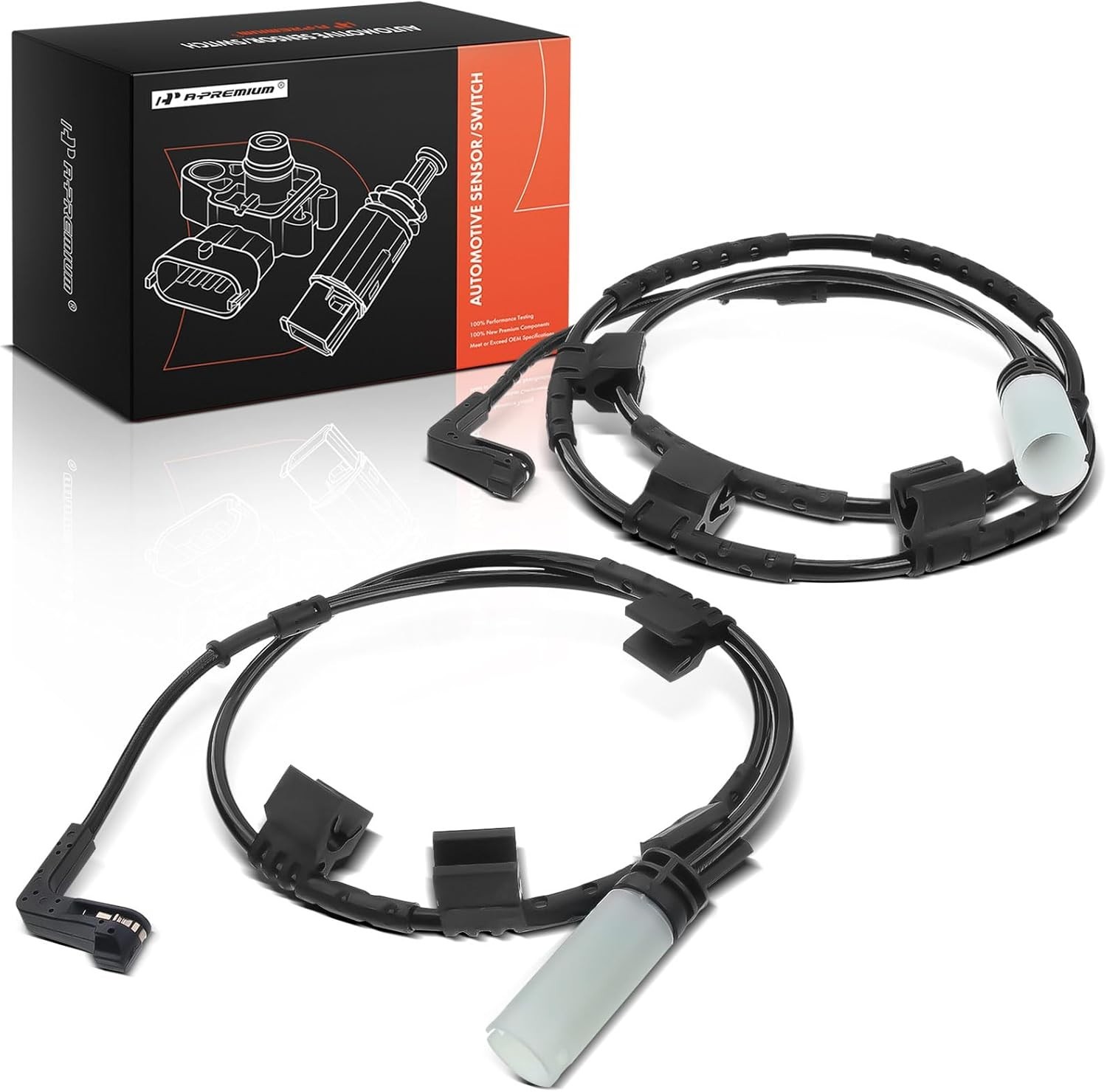 Front and Rear Disc Brake Pad Wear Sensors Compatible with Mini Cooper 2007-2015