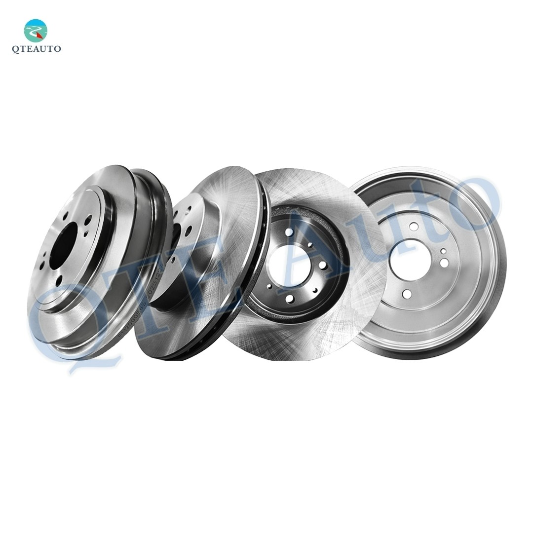 4P Front 262mm Brake Disc Rotors-Rear 246mm Brake Drum For 2001-2005 Honda Civic