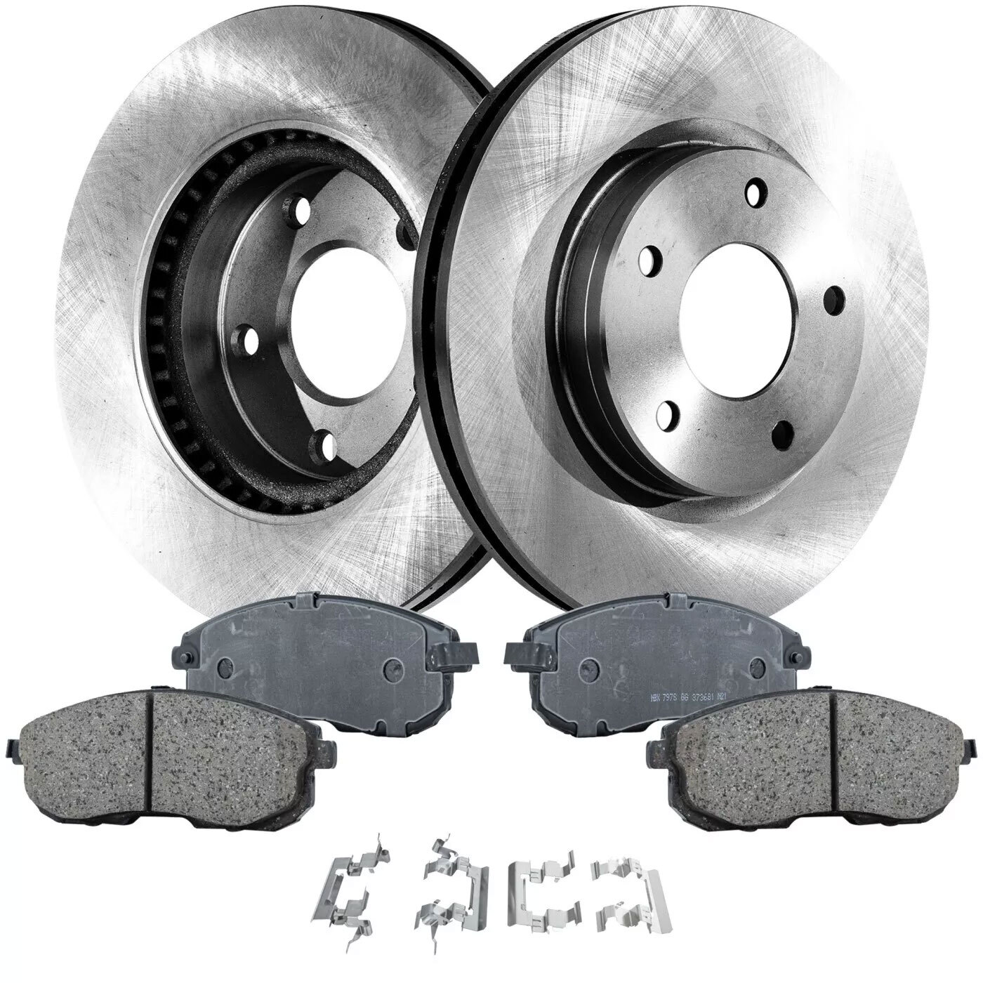 Front Brake Disc Rotors and Ceramic Pads Kit 4 PCS Set For 13-19 Nissan Sentra