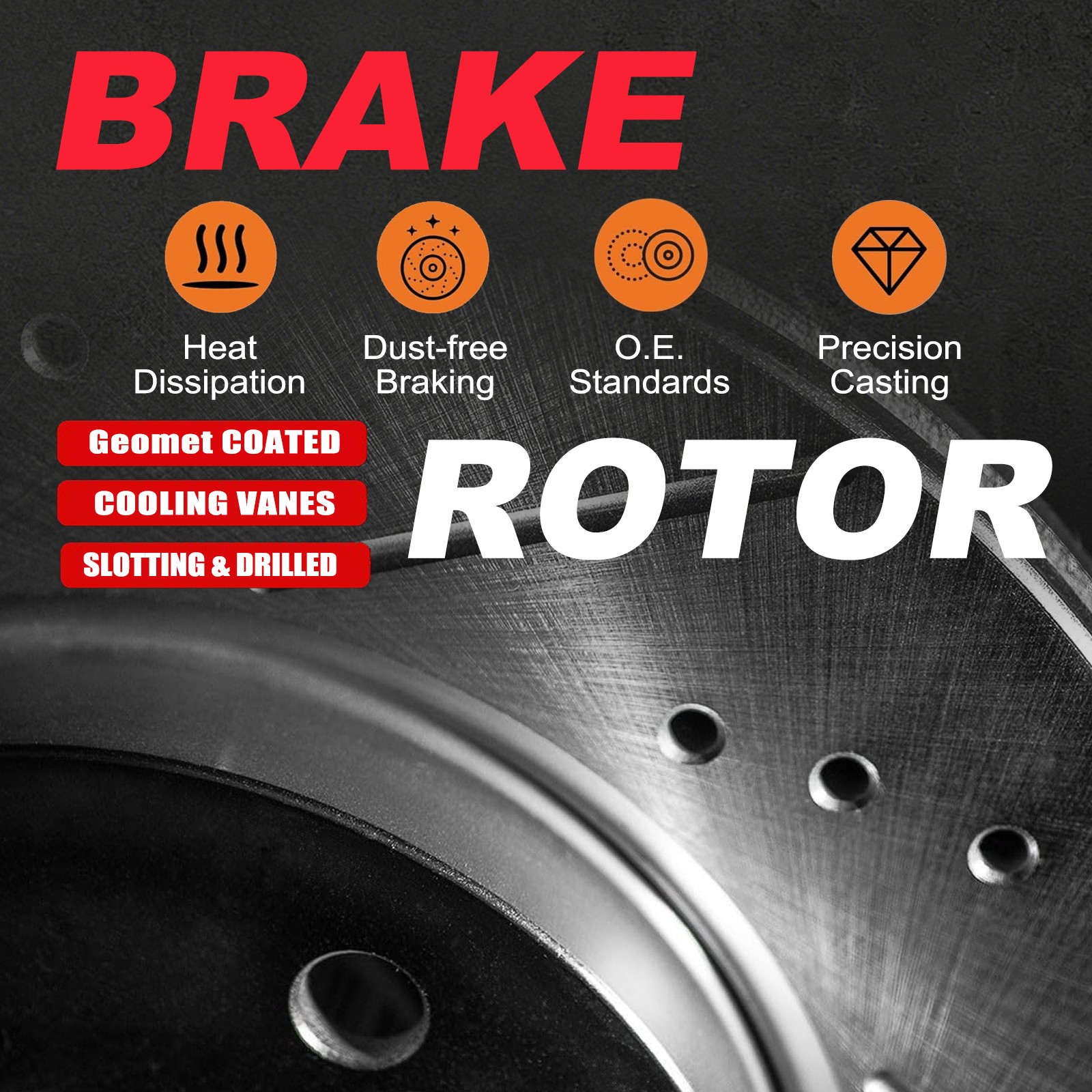 10.94” 278mm Front Disc Rotors Ceramic Brake Pads for Ford Focus Volvo C30 S40
