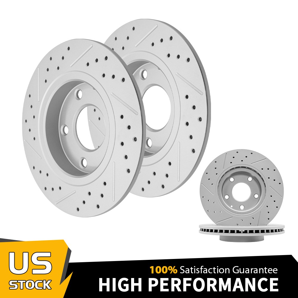 295mm Front 264.8mm Rear Drilled Disc Rotor For 2014-2018 Mazda 3 2019-2022 CX-3