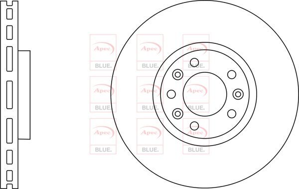 Brake Discs Pair Front FOR CITROEN C5 224bhp 1.6 20->ON Hybrid SUV A Blue