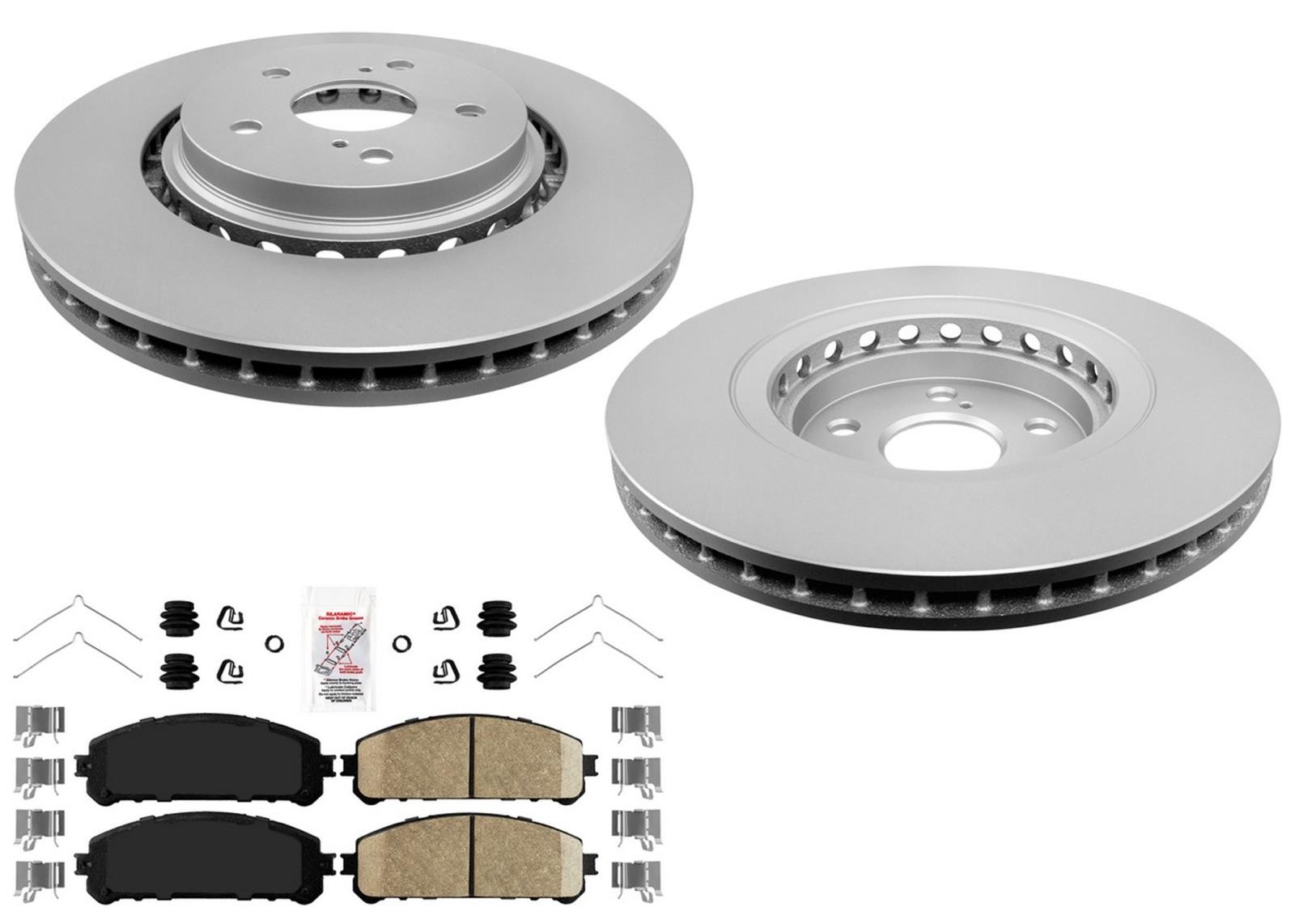 For Toyota Camry TRD Racing 2020-2024 Front Coated Disc Brake Rotors & Pads