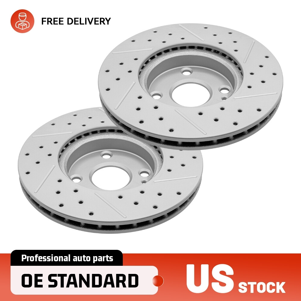 258mm Front Brake Rotors for 2016 Scion iA 2019-20 Toyota Yaris 2017-18 Yaris iA