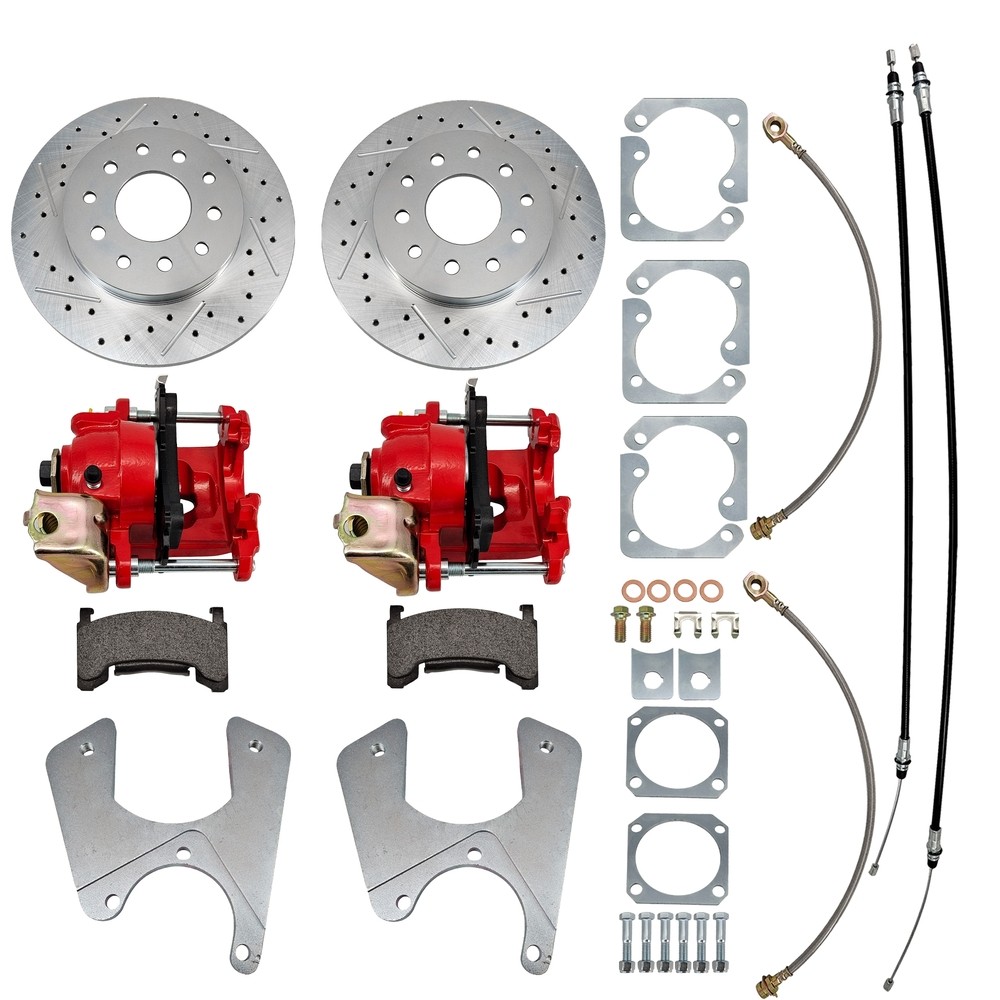Rear Disc Brake Kit W/E-Brake Staggered Shocks GM F X Body 10/12 Bolt Pattern