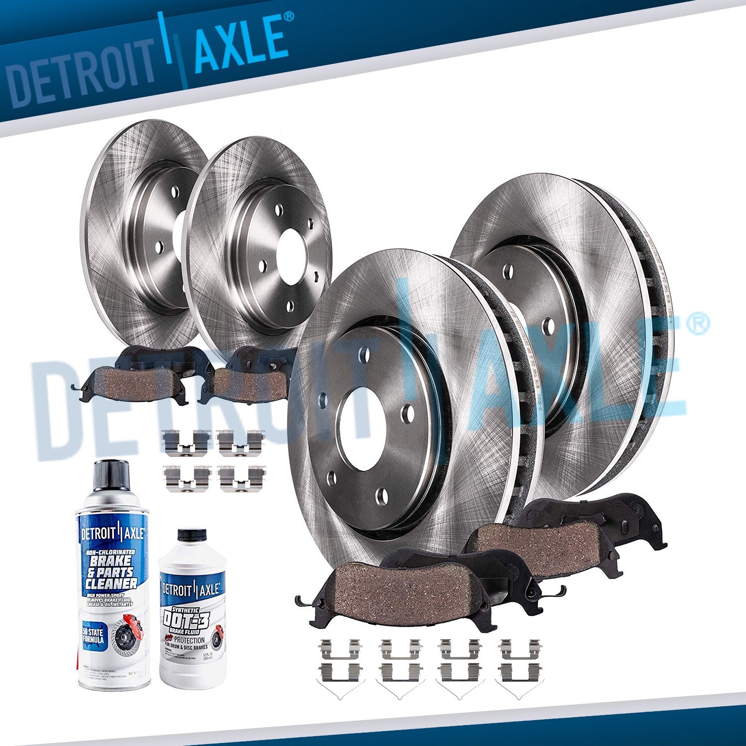 10pc 282mm Front & Rear Disc Rotors and Ceramic Brake Pads Kit for Honda Accord