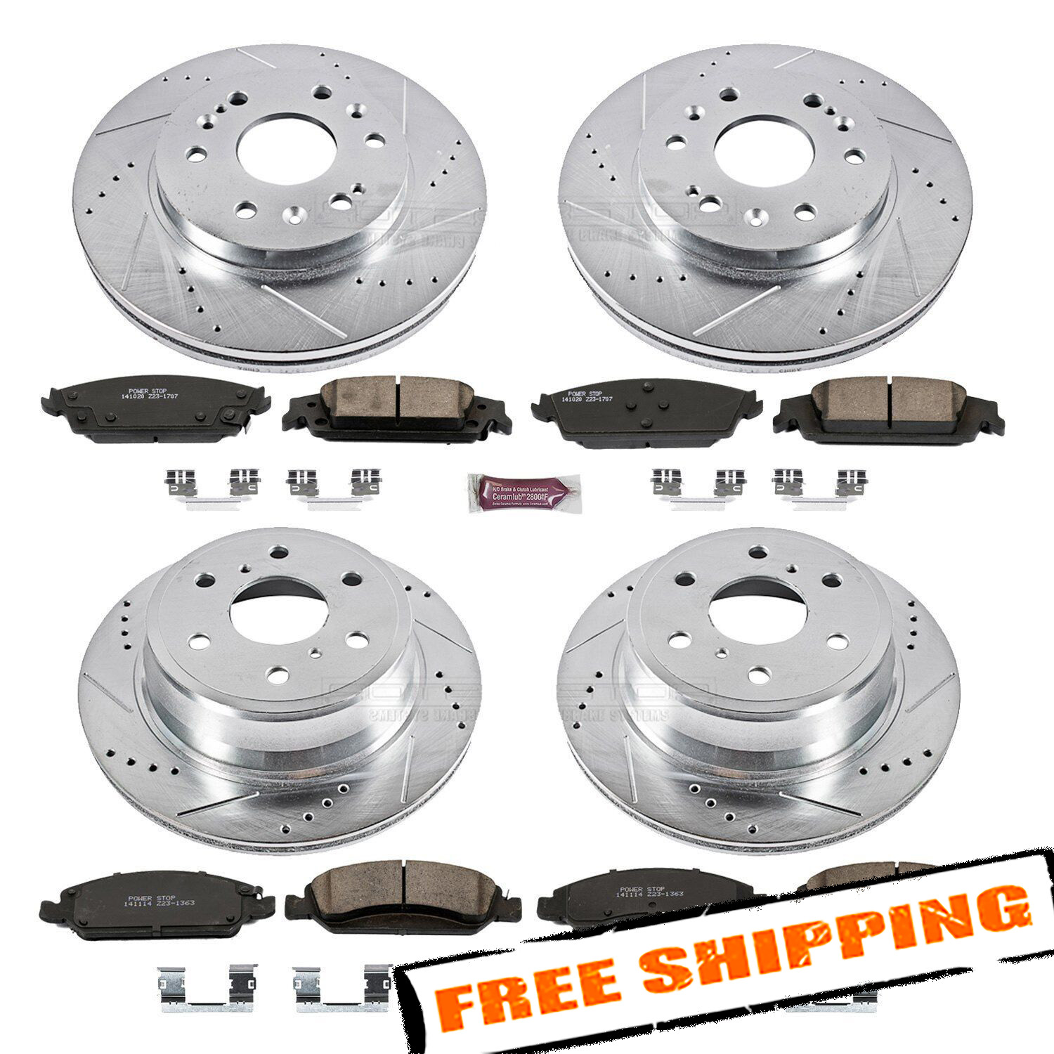 Power Stop 1-Click Z23 Evolution Sport Brake Kit for 14-18 Chevy Silverado 1500