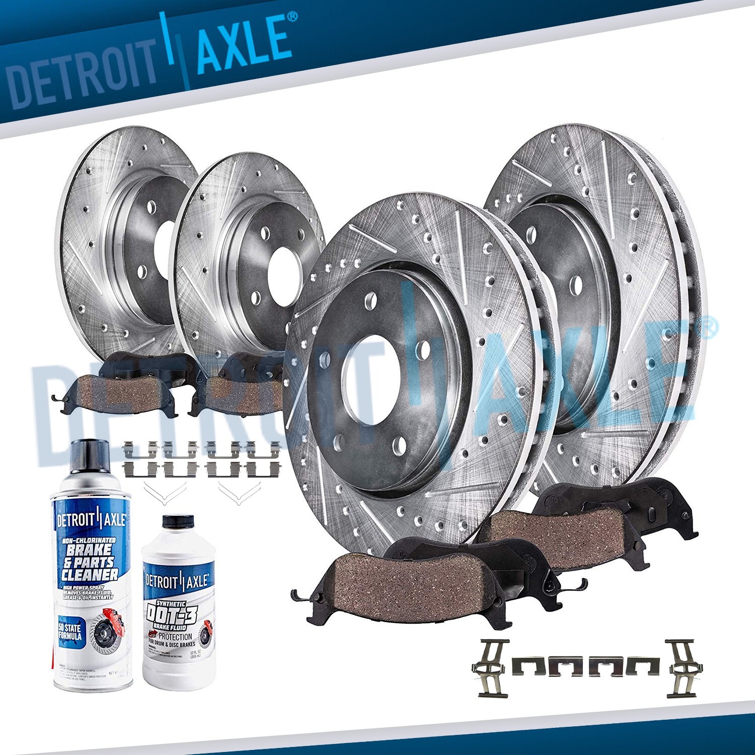 Front & Rear Drilled Brake Rotors + Brake Pads for 2003-2010 2011 Honda Element