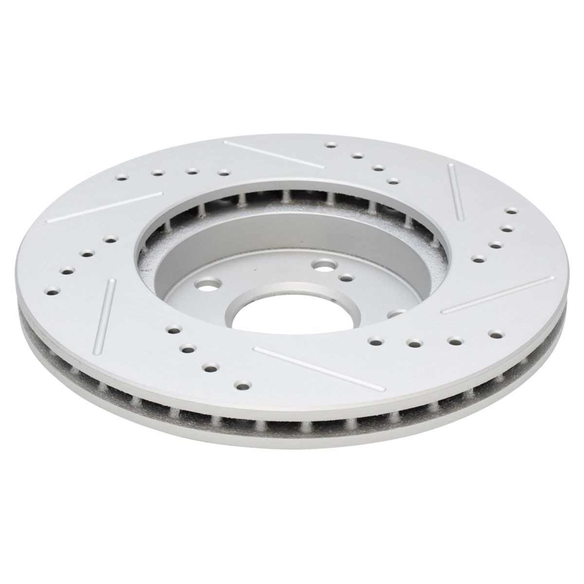 TRQ Performance Drilled Slotted Rotor & Ceramic Brake Pad Front & Rear Kit