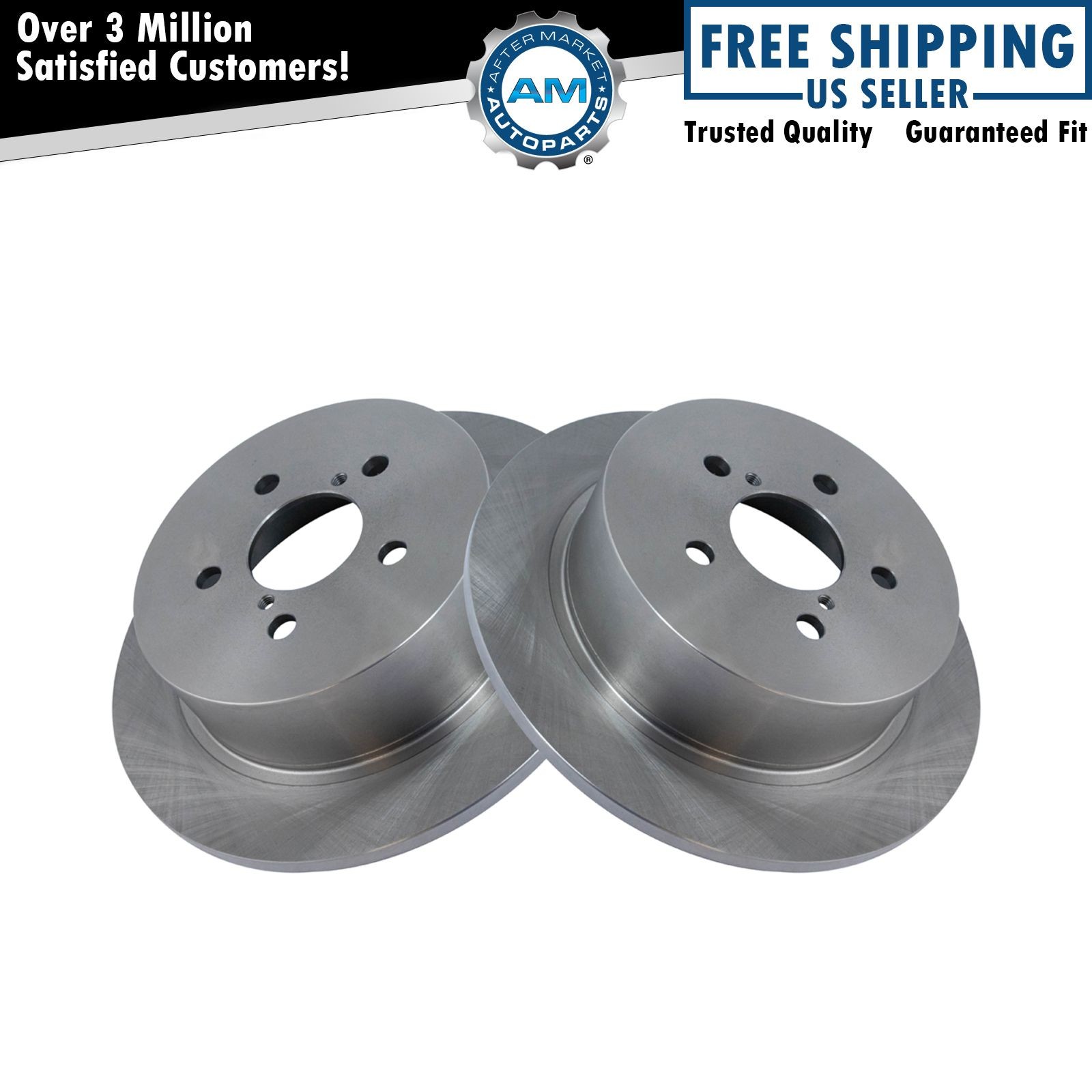 Rear Brake Rotors Set Solid For 2005-2009 Subaru Legacy Outback