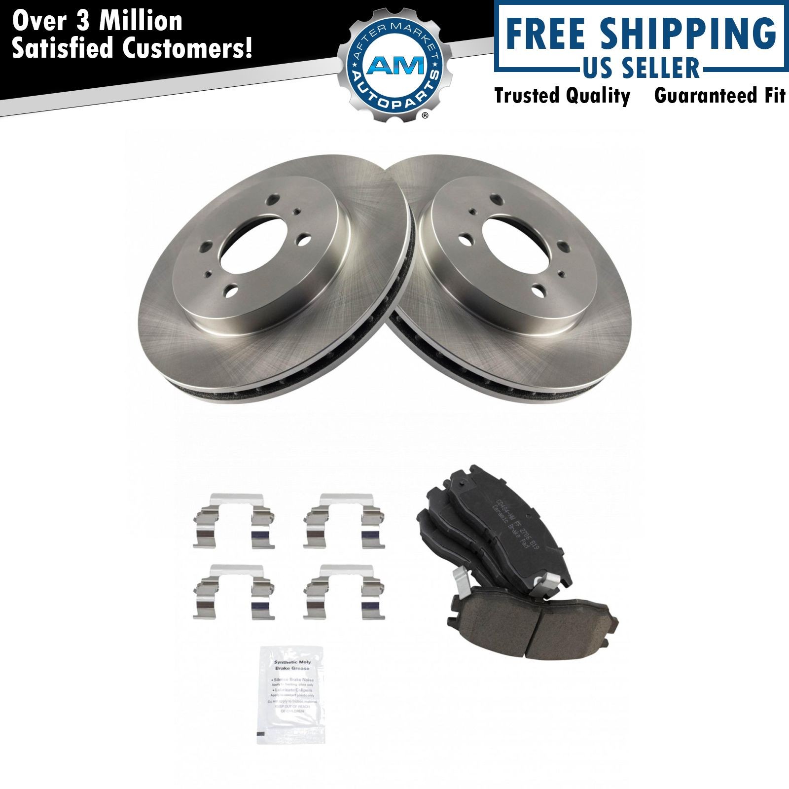Front Disc Brake Pad & Rotor Kit Set for 99-02 Mirage New