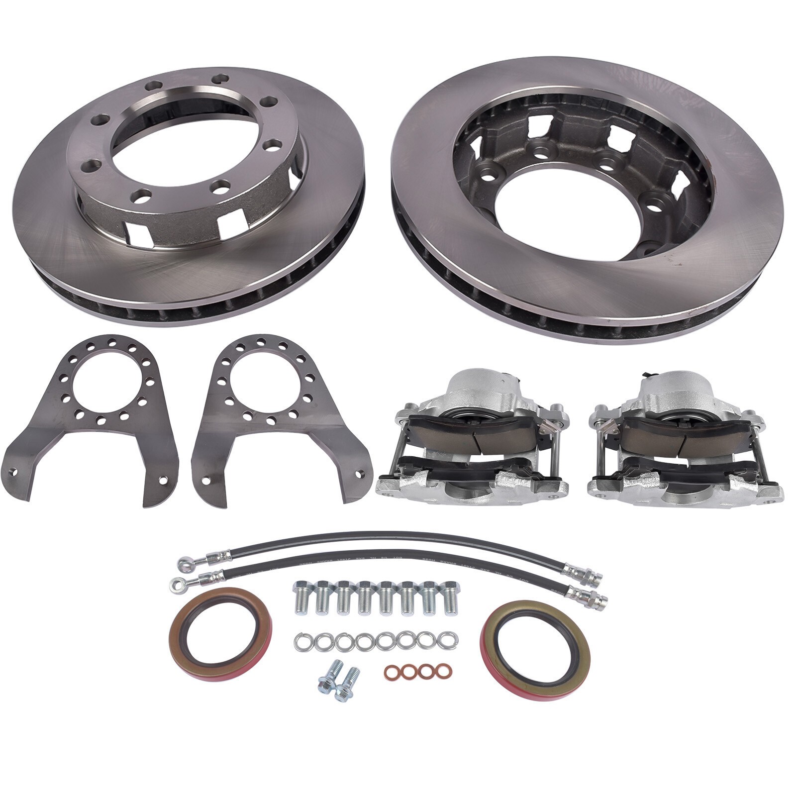 14 Bolt Complete Disc Brake Conversion Kit 10.5 SRW For GM 1973-1988 Disk Brakes
