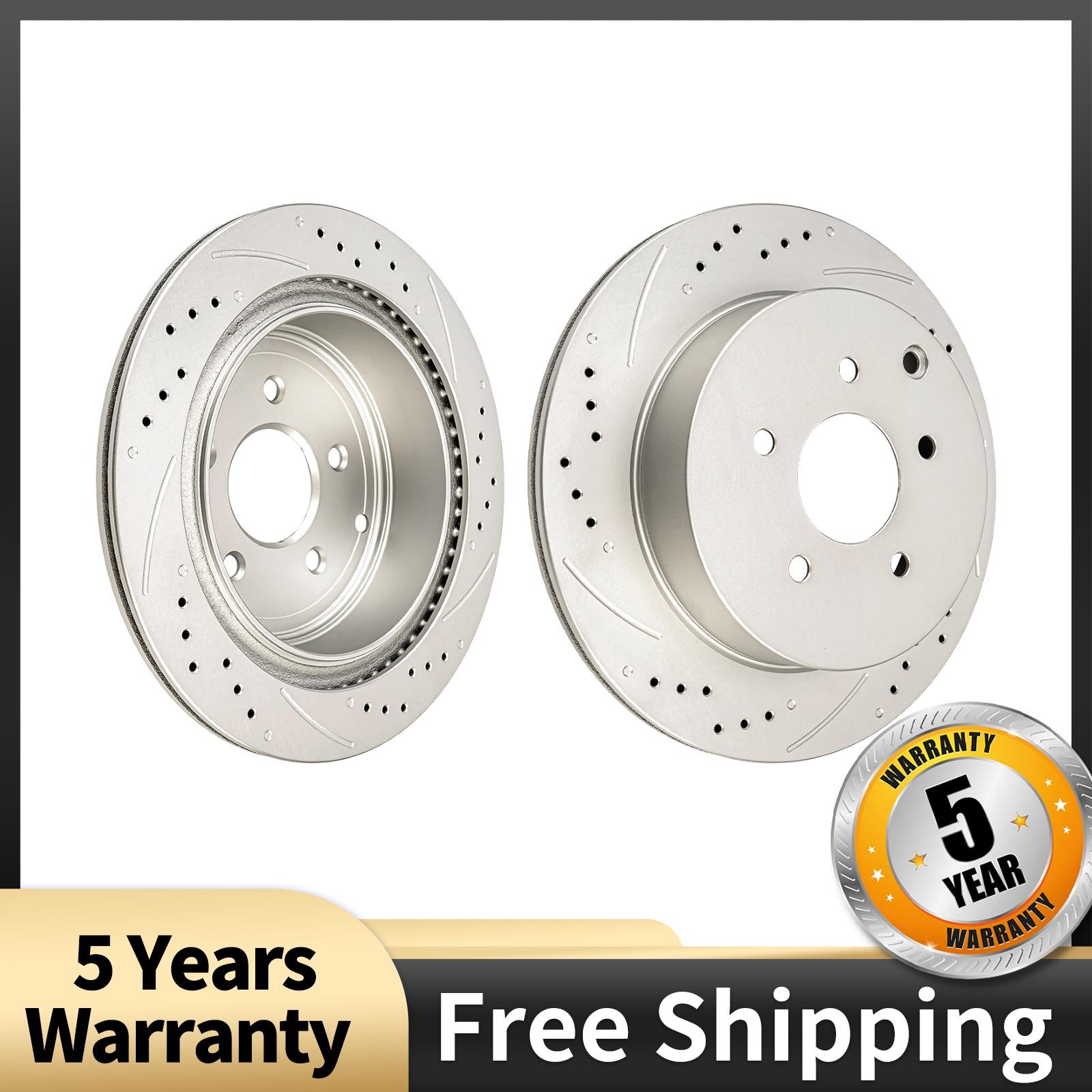 Rear Drilled Slotted Brake Rotors For Nissan Murano 2009-2023 Pathfinder Set
