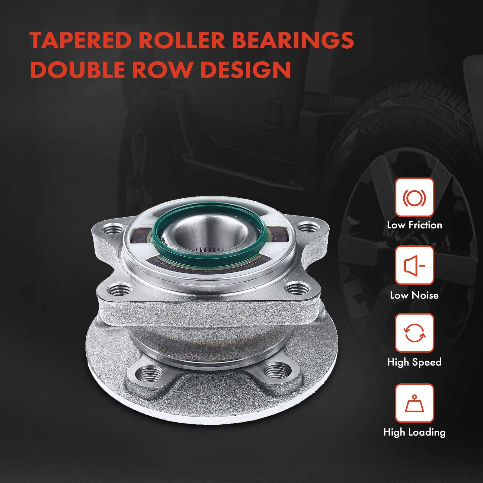 Front & Rear Drilled Brake Rotor & Pads + Hub Bearing for Volvo S60 02-09 XC70