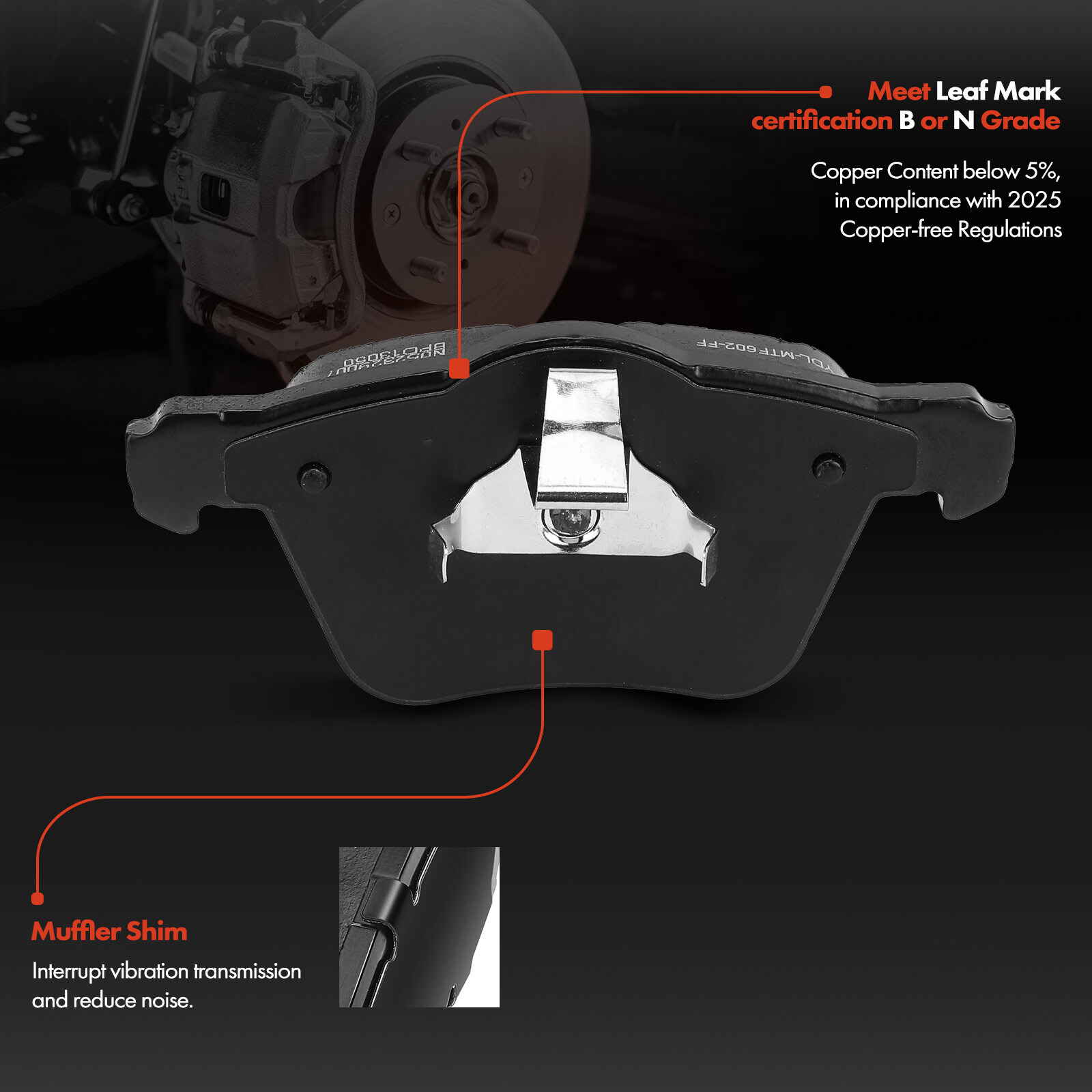 Front 336mm Disc Brake Rotors & Ceramic Brake Pad for Volvo XC70 S60 S80 V60 V70