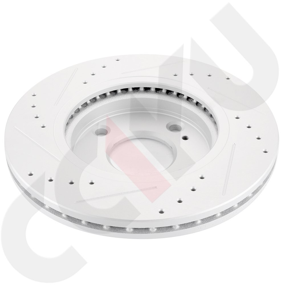 Front Drilled & Slotted Brake Discs Rotors For Ford Fiesta 11 – 13 G3000 Casting