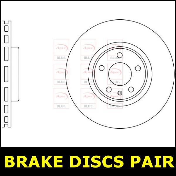 Brake Discs Pair Front FOR AUDI A4 211bhp 8K 2.0 09->16 CHOICE1/2 Petrol Blue