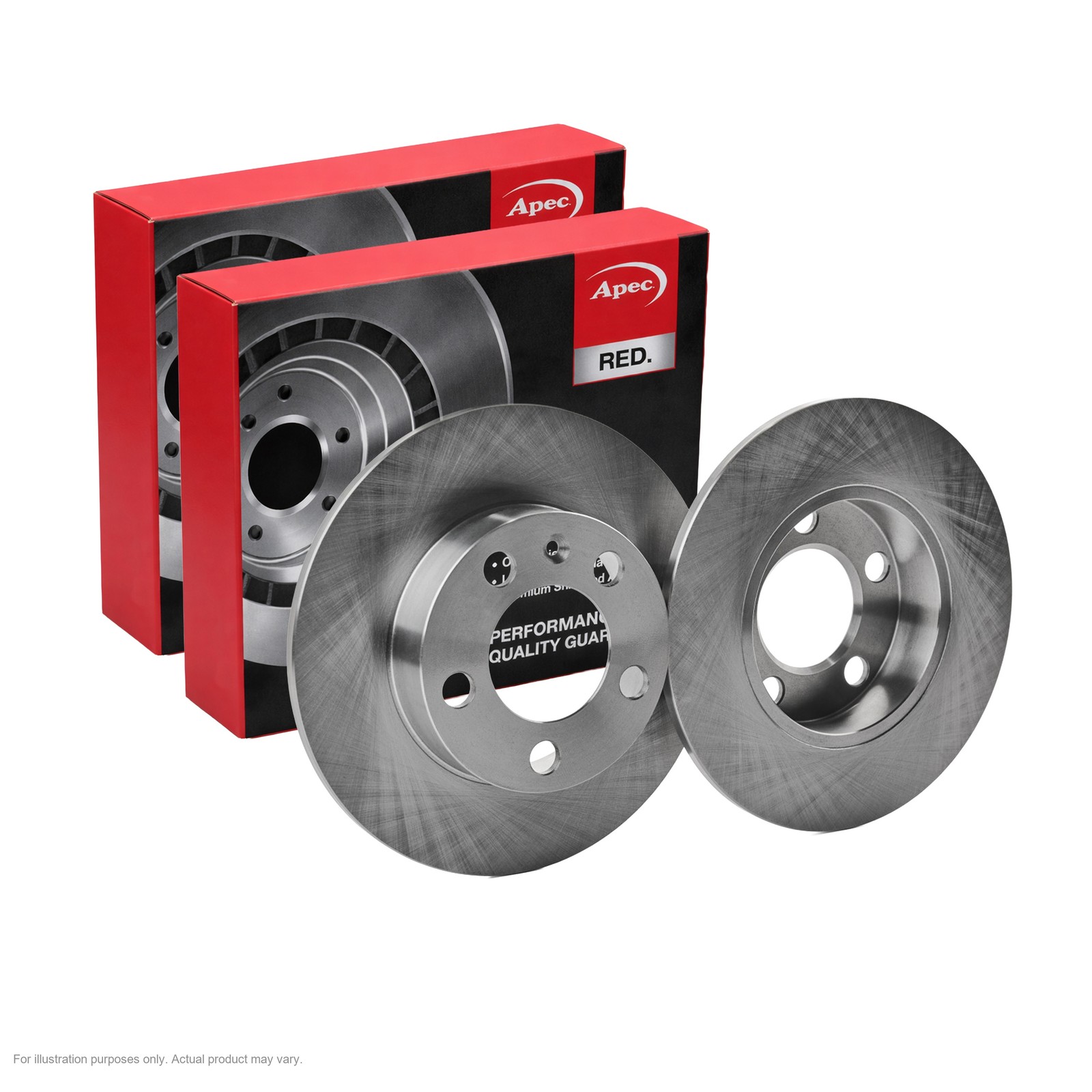 2x APEC Rear Brake Discs For SKODA FABIA III (NJ3) 1.2 TSI 66kW/90HP/1197cc