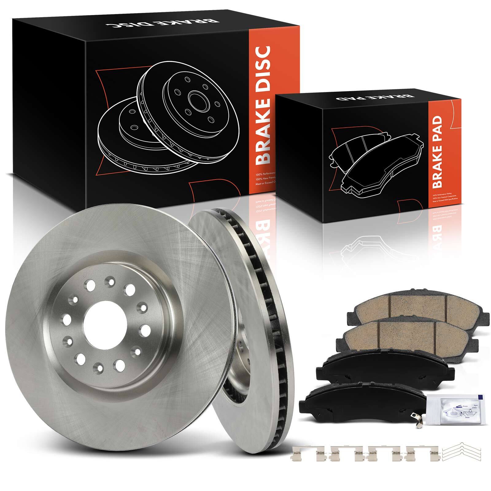 6x Front Disc Brake Rotor & Ceramic Brake Pad for Cadillac XT5 XT6 Buick Enclave