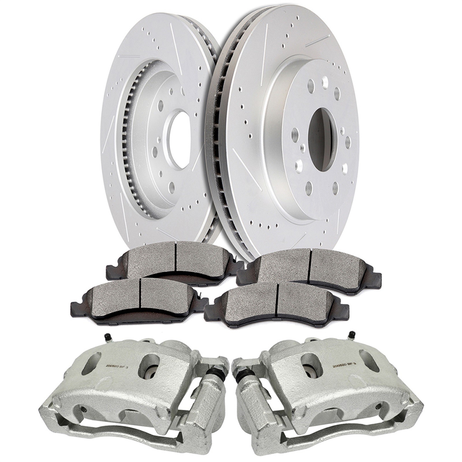 Front For Express Silverado Suburban Tahoe Brake Rotors Ceramic Pads Calipers