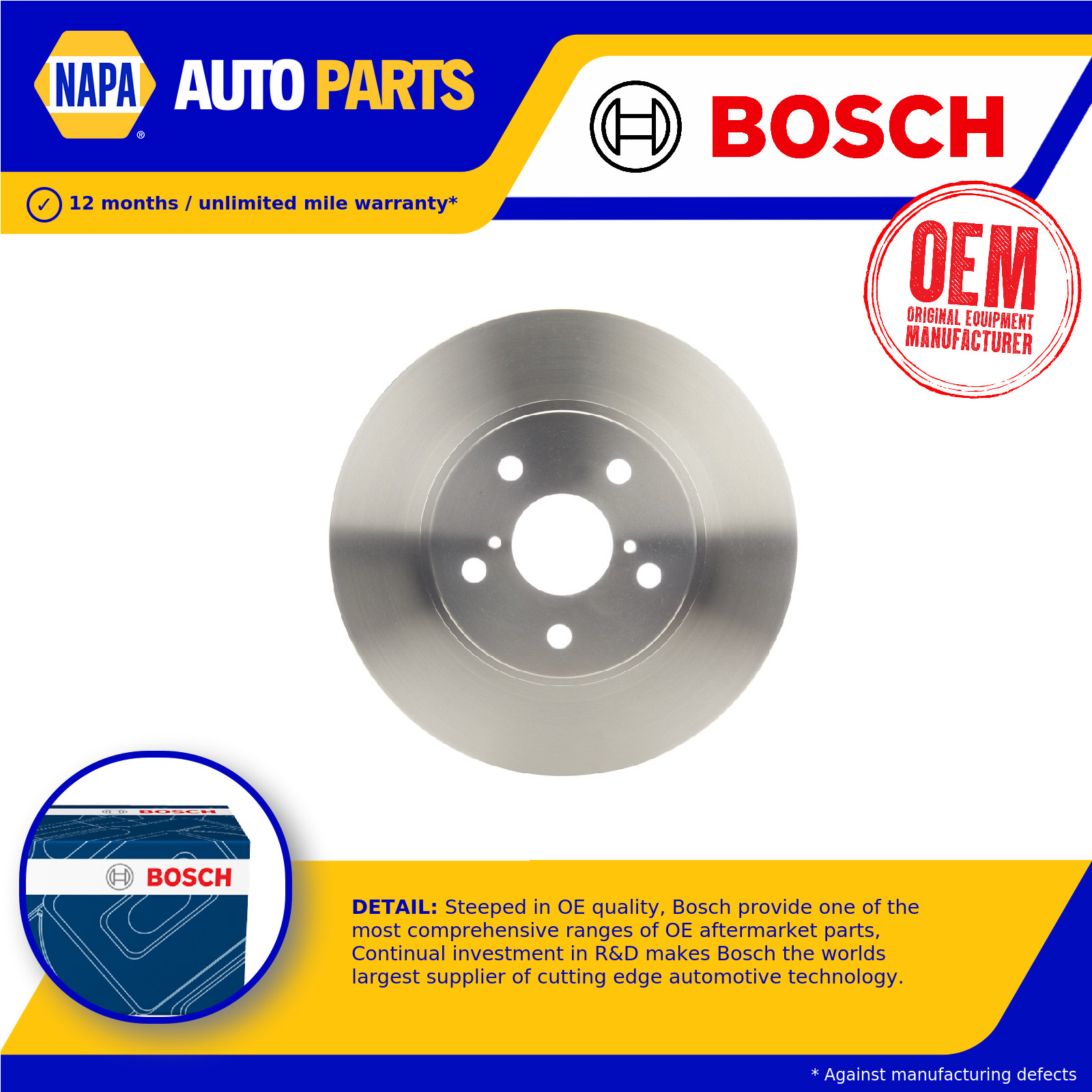 2x Brake Discs Pair Vented Front 301.7mm 0986478490 Bosch Set 4351242010 BD416