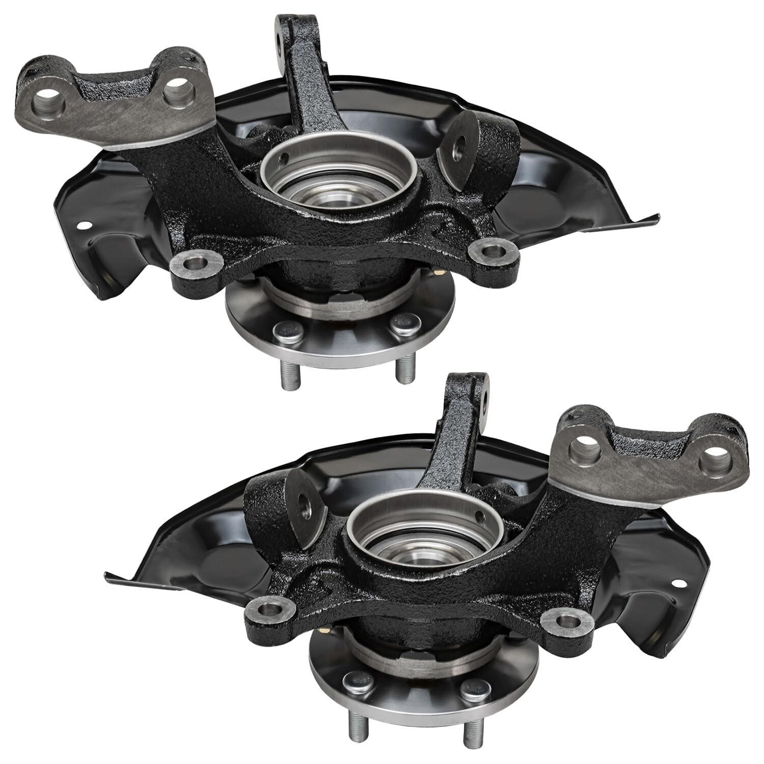 Front Steering Knuckles Hub Drilled Rotors Brake Pads for Highlander RX330 RX350