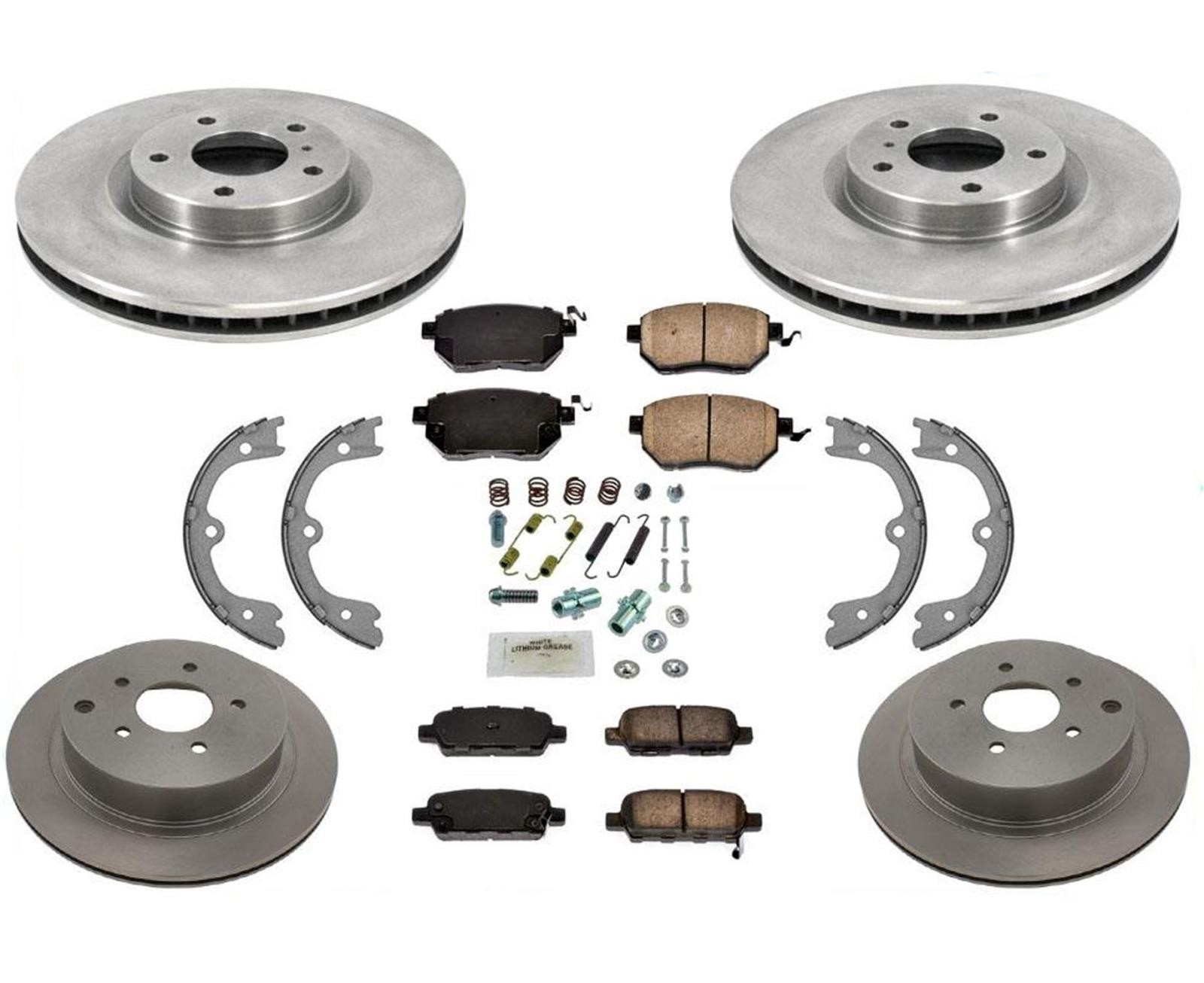 Front Rear Brake Rotors Ceramic Brake Pads for Nissan Murano 2009-2010