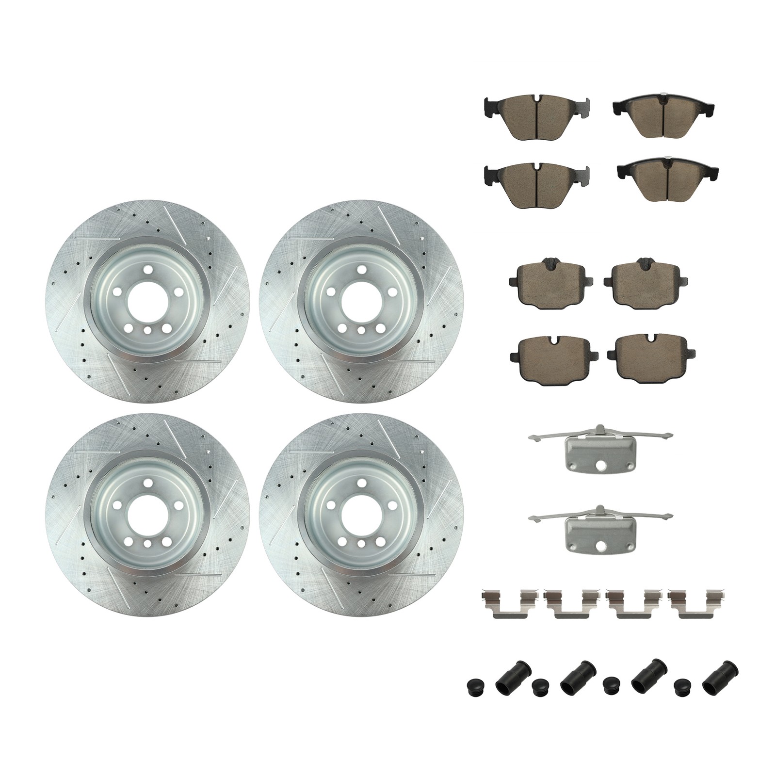 For BMW 640i xDrive 2014-2017 3.0L l6 GAS Front & Rear Brake Rotor and Pad Kit