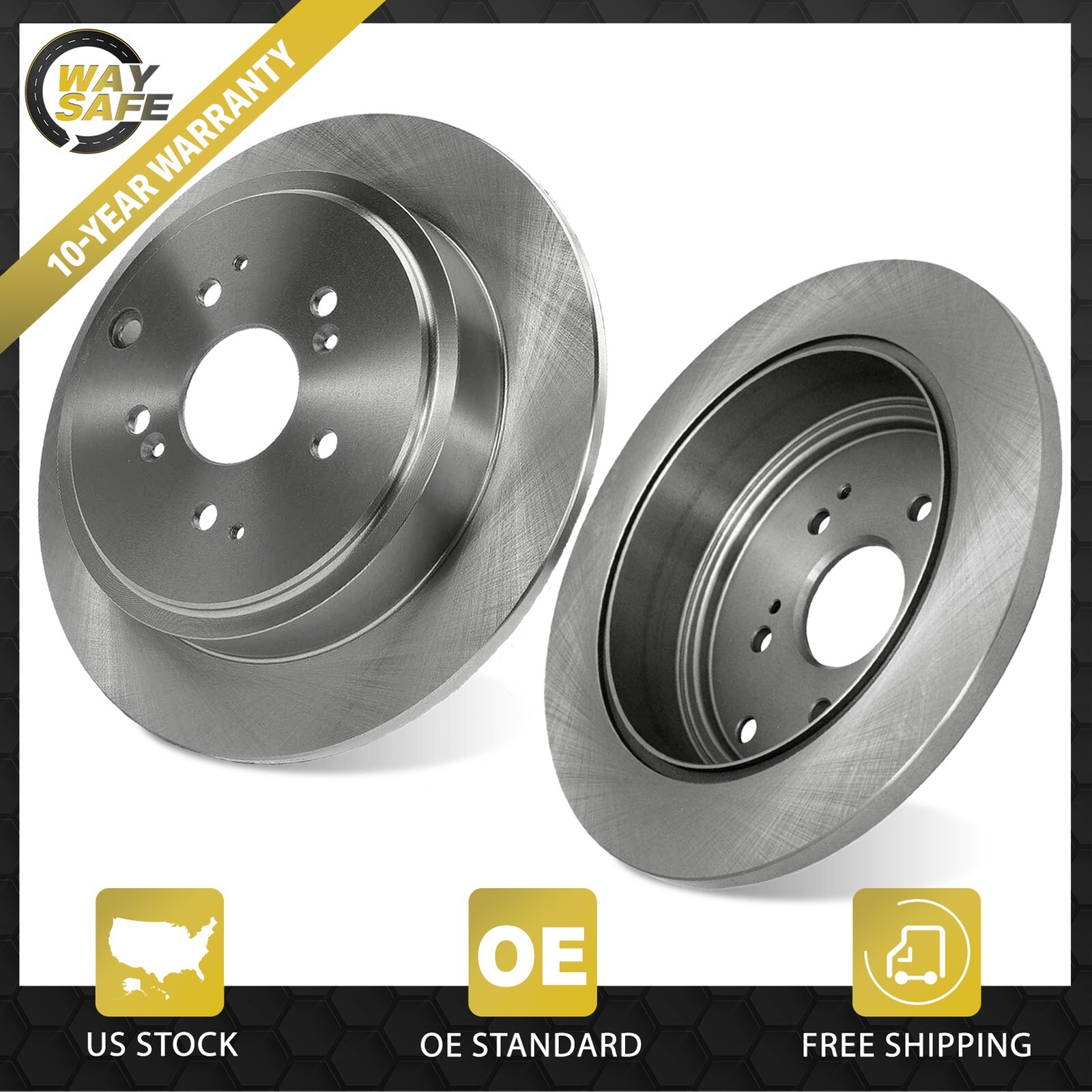 313 mm Rear Brake Rotors for Acura MDX 2001 – 2006 Honda Pilot 2003 – 2008